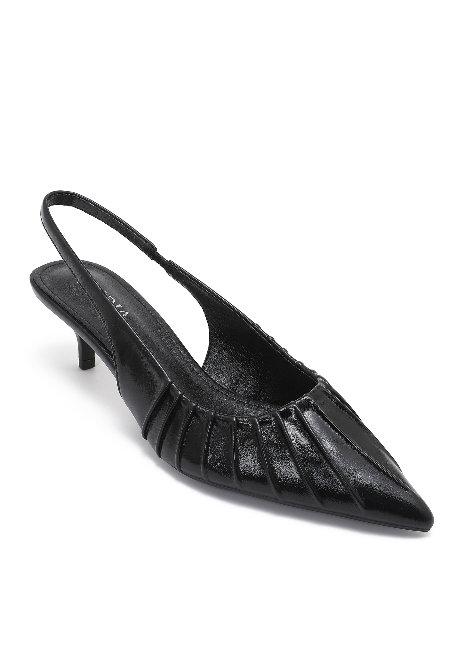 Slingback lodičky s nariaseným predkom