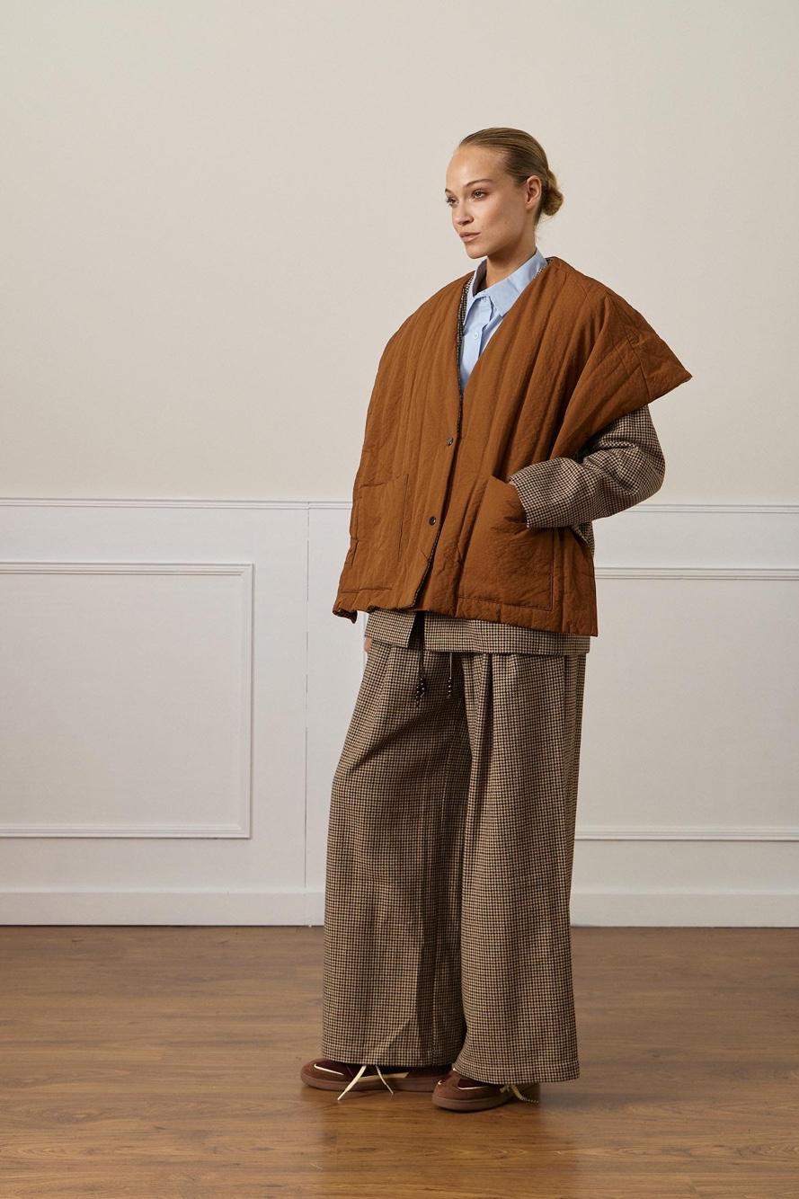 Oversize prešívaná vesta
