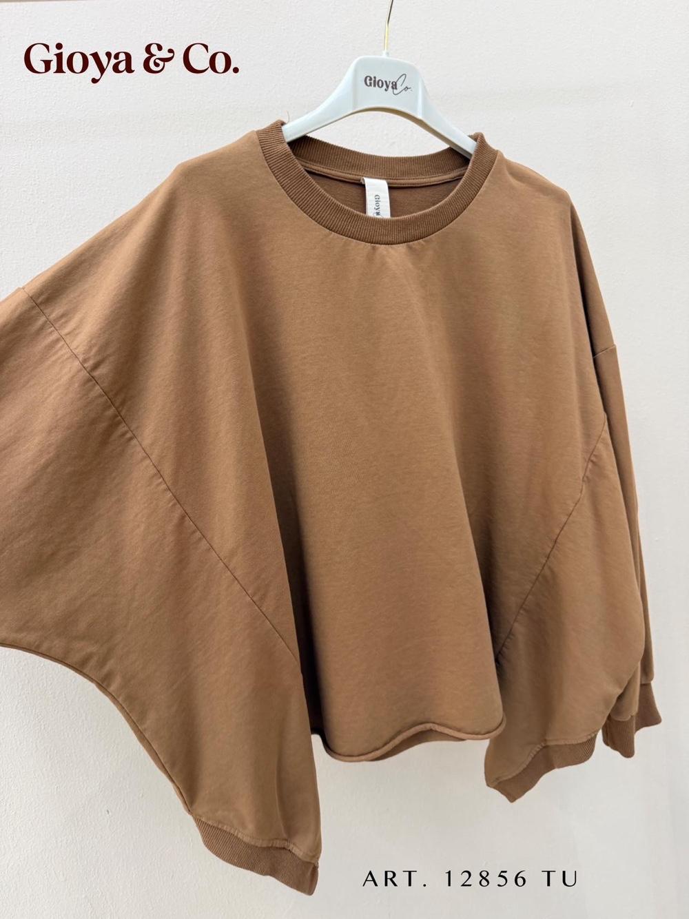 Oversize mikina s okrúhlym výstrihom