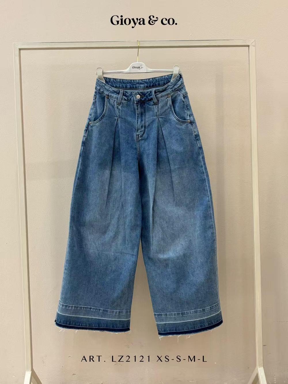 Džínsy Wide Leg s Vrubmi