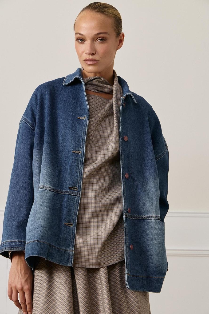Oversize denim košeľová bunda