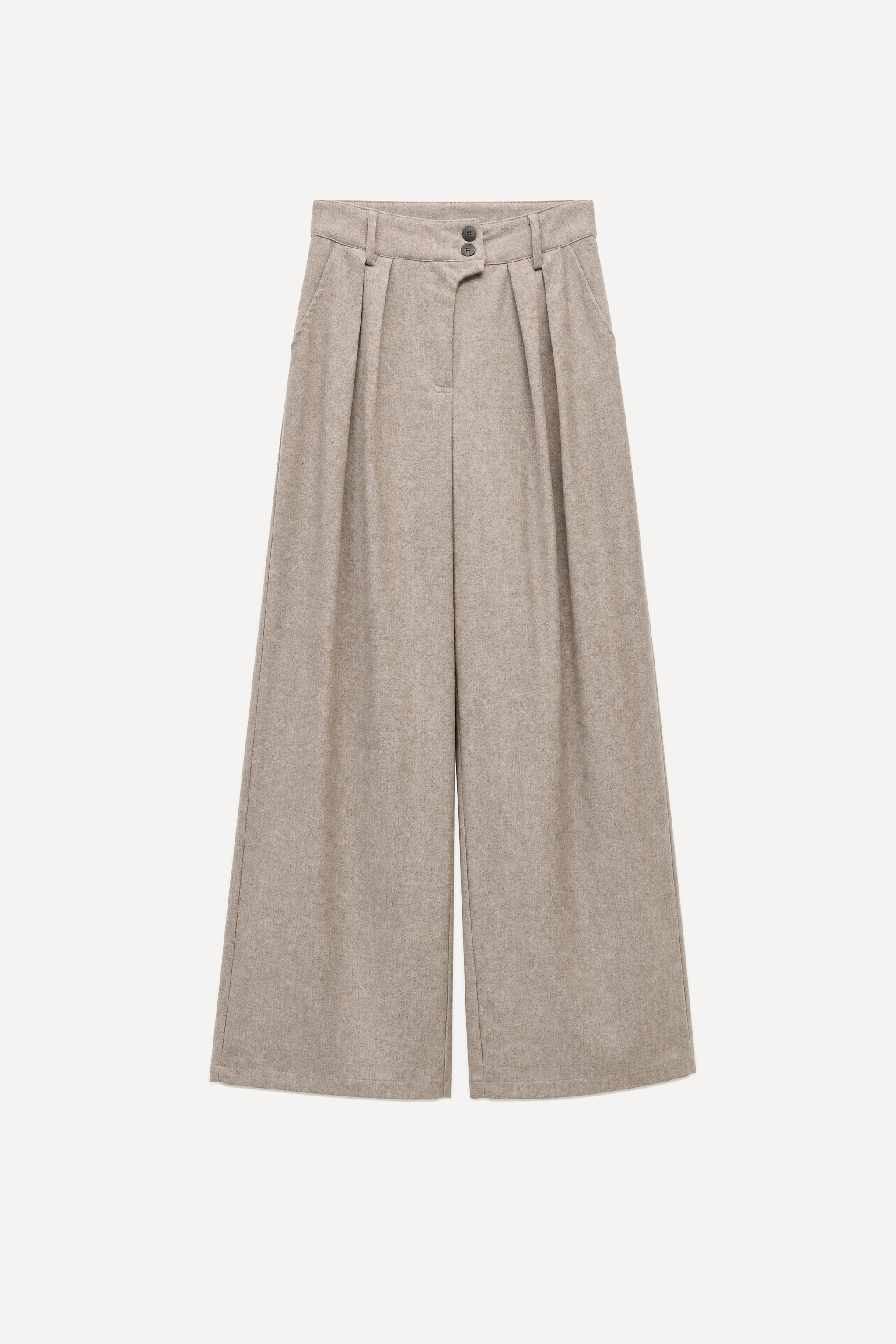 Nohavice Wide Leg s Plisami