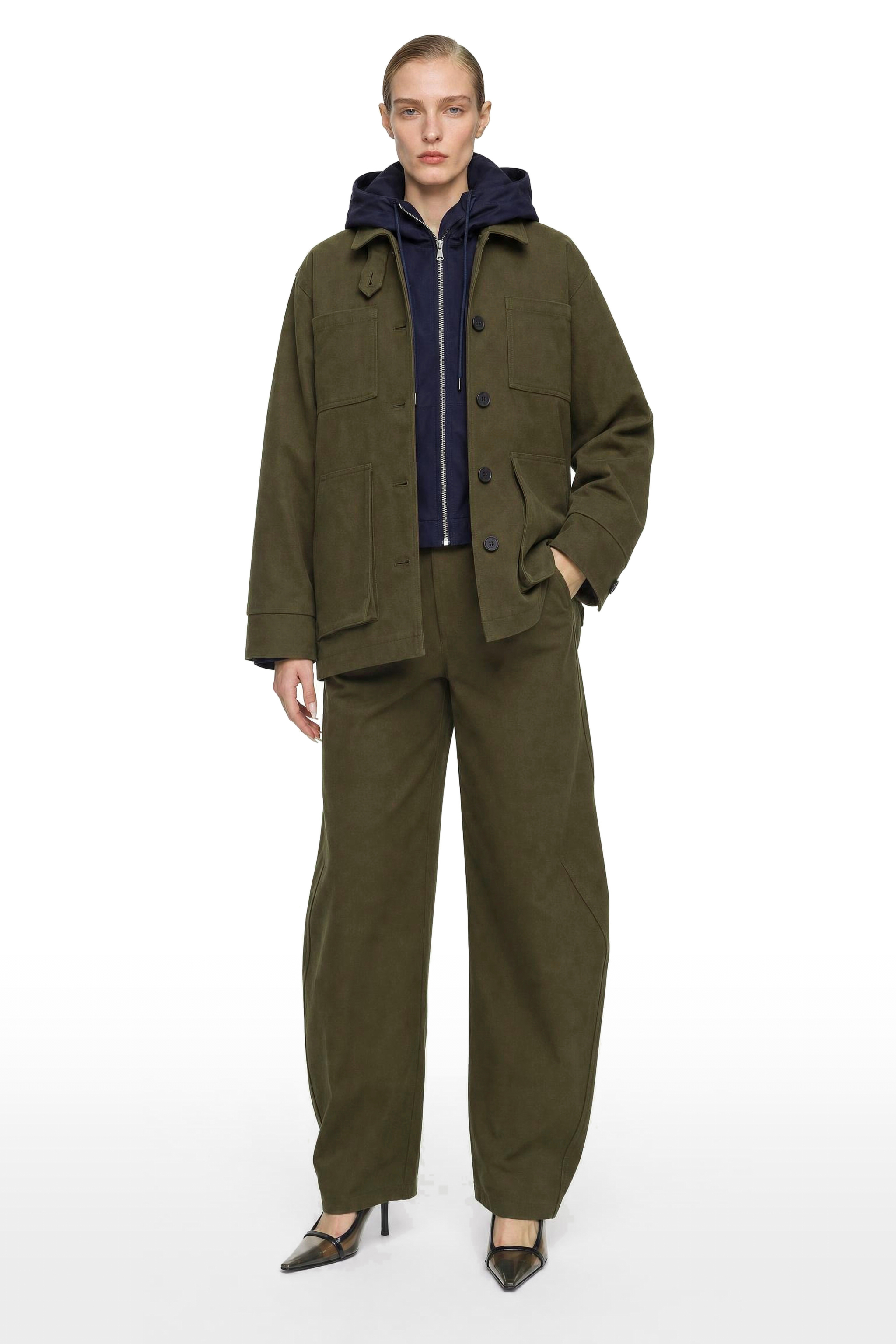 Oversize bunda s golierom