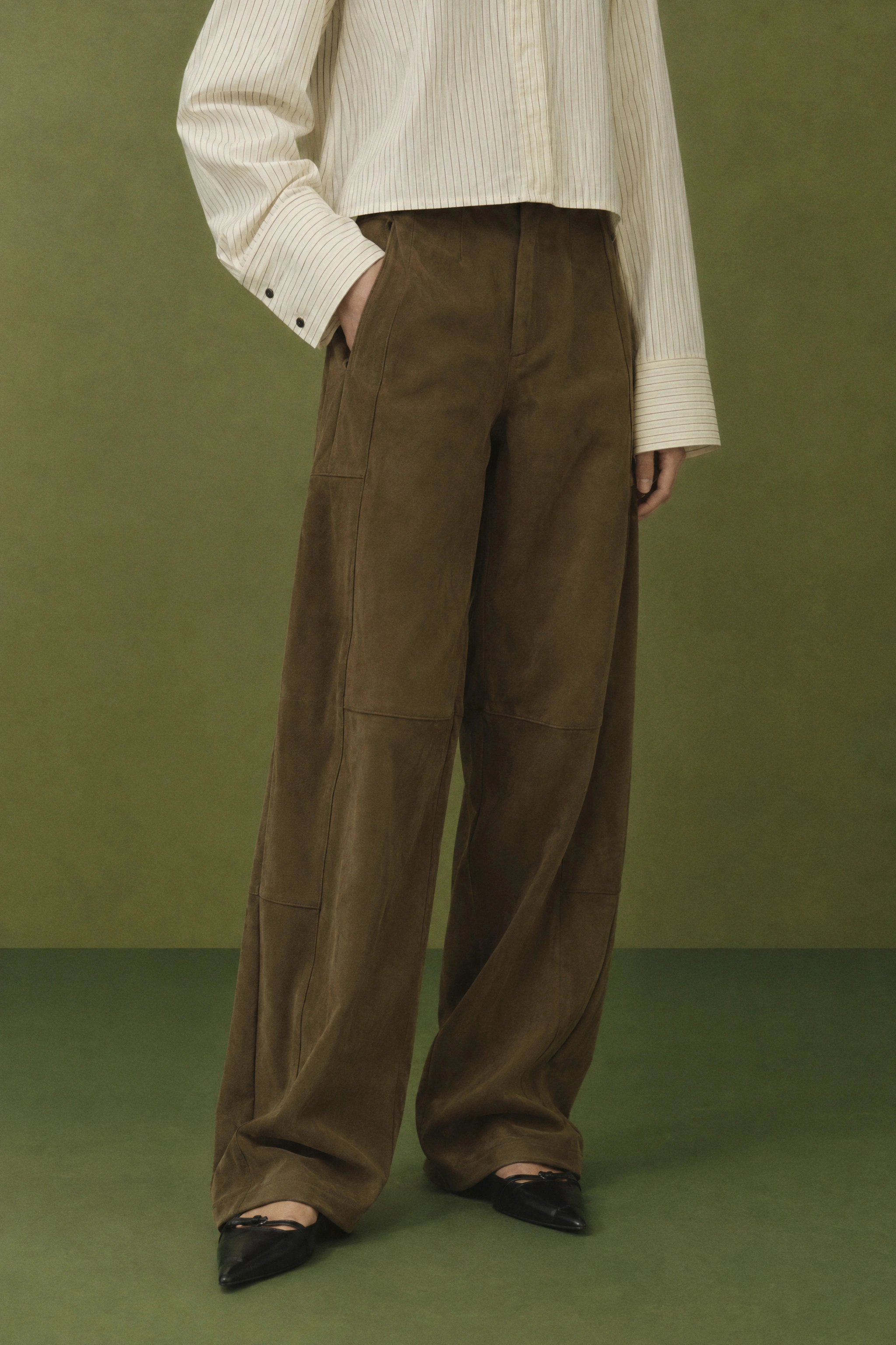 Nohavice Wide Leg s Opaskom