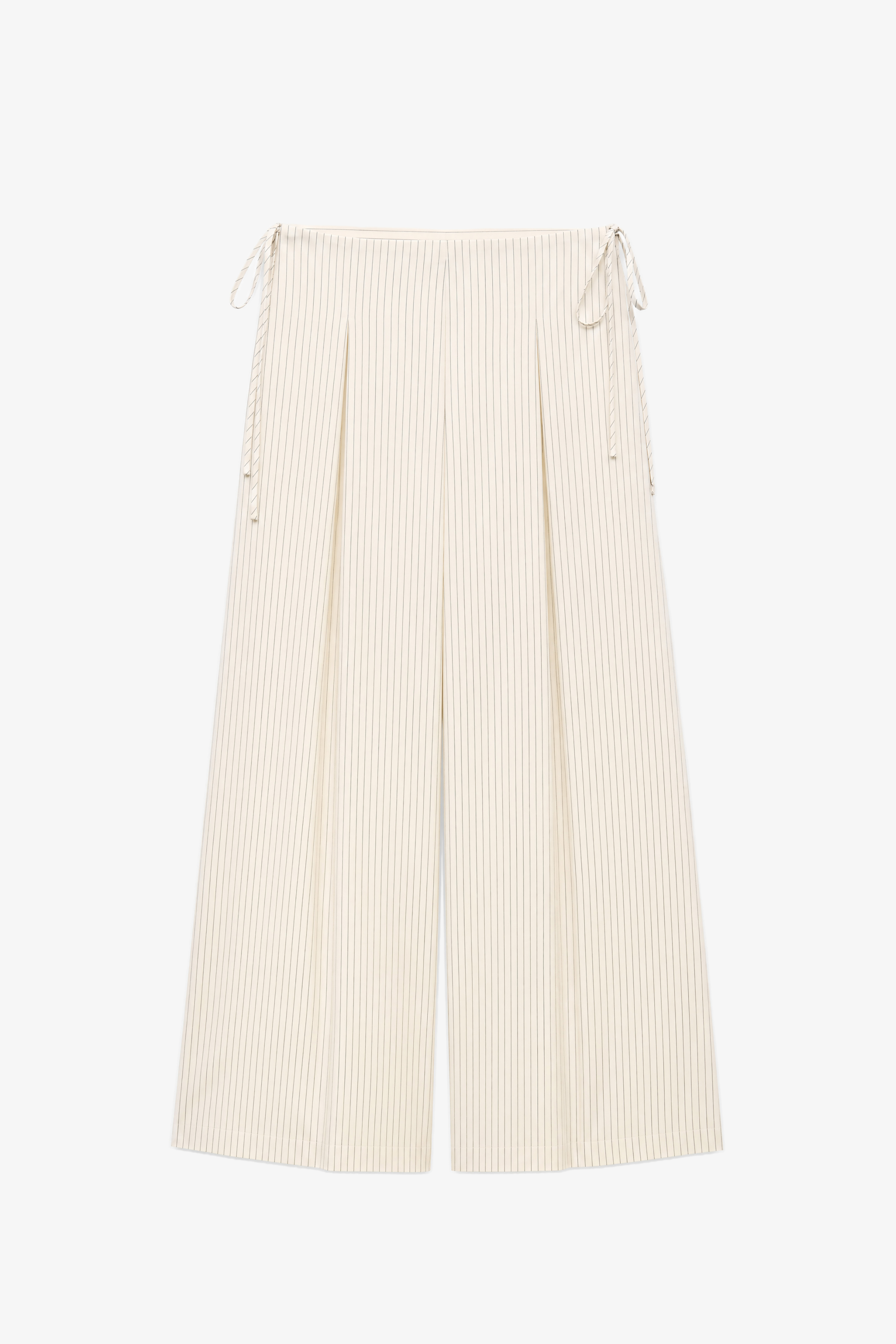 Nohavice Wide Leg s Hlbokými Záhybmi