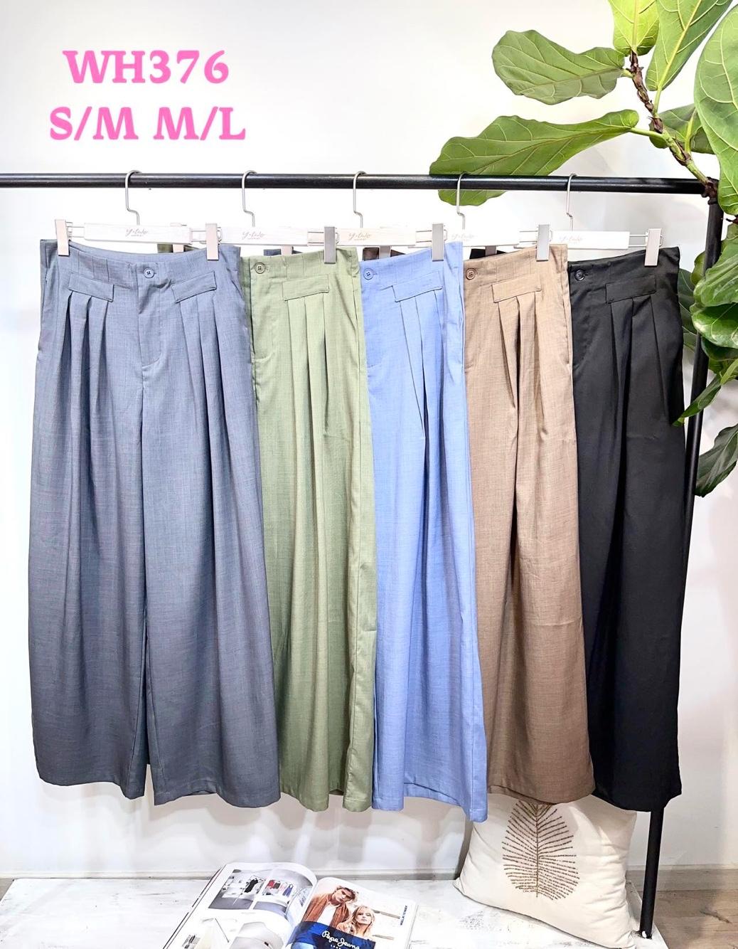Nohavice Wide Leg s Plisami